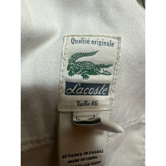 Lacoste Mens Classic Fit Beige Twill Cotton Shorts Size 46 - Picture 4 of 5